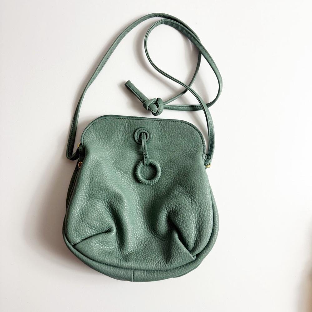 HOBO Birdy Leather Crossbody Bag Purse Meadow Green Magnet *Missing Tassel*